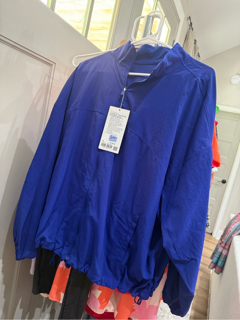 Women's Zip-Front Royal Blue Puffer Jacket